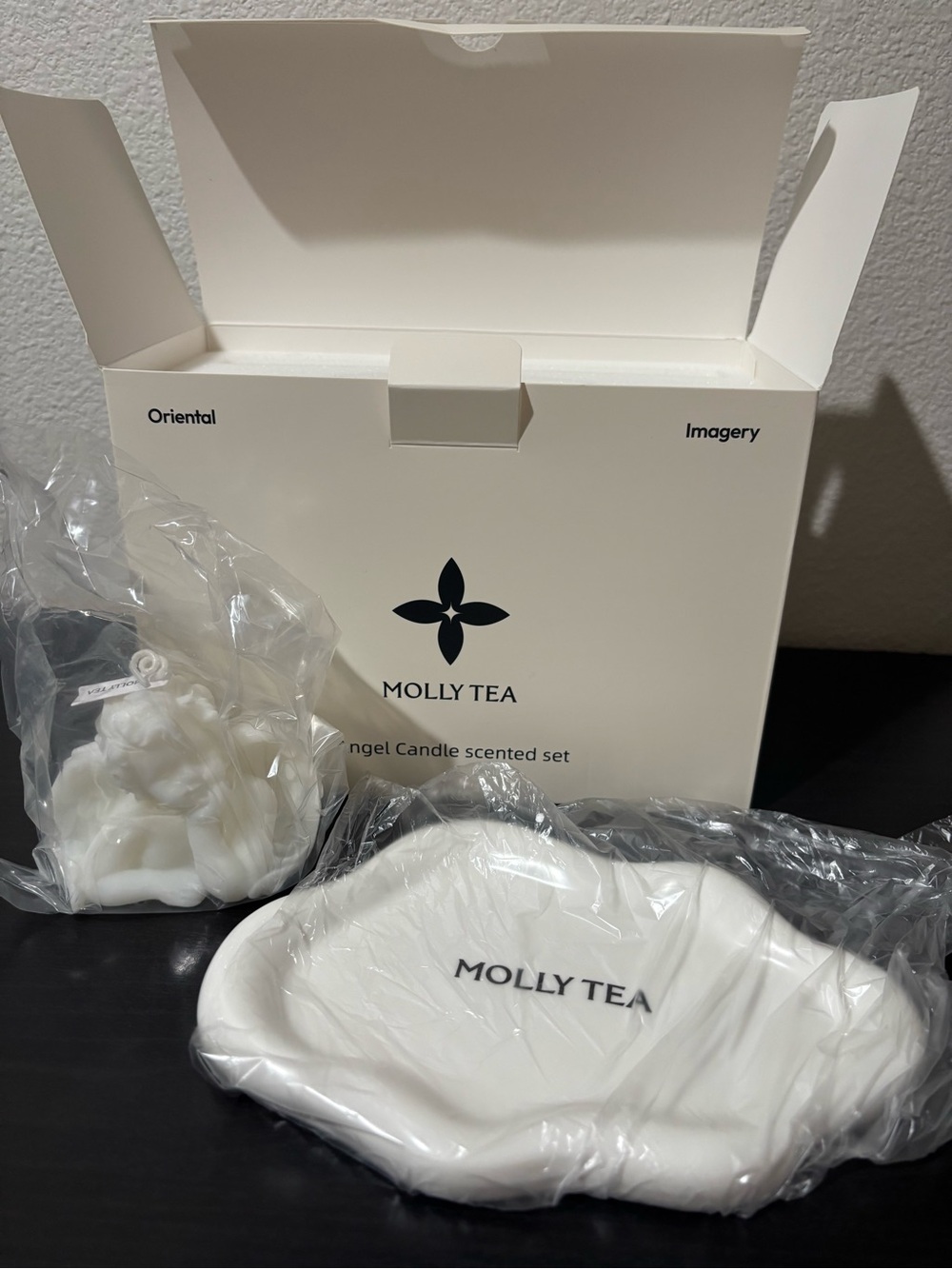 MOLLY TEA CA West Covina Exclusive - Angel Candle and Cloud Plate